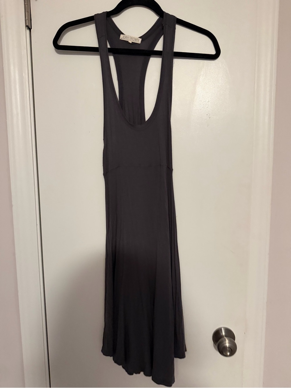 Joah Brown Charcoal Gray racerback dress